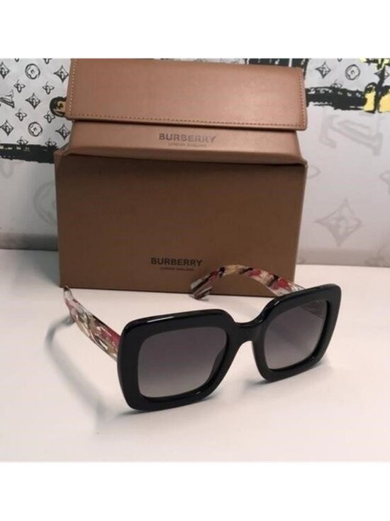 NEW AUTHENTIC Black Square Sunglasses BE4284 3809 main image 5